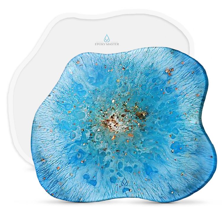 Силиконовый молд Epoxy Master поднос жеода №5, 40х35 см — картинка 3