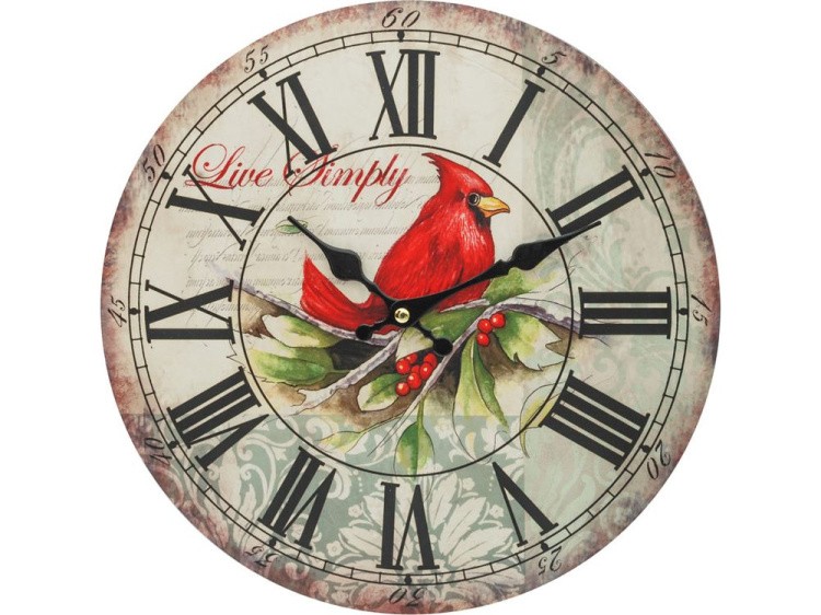 Часы настенные «Красный кардинал»