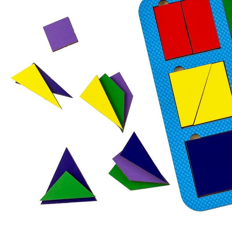 Развивающее пособие из дерева «Сложи квадрат», Б.П.Никитин, 12 квадратов, ур. 1 — картинка 4