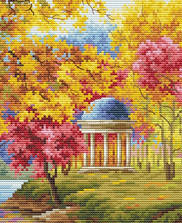 Набор для вышивания «Беседка в осеннем лесу» — картинка 5