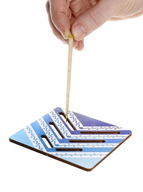 Развивающее пособие из дерева «Линейки-трафареты Веселые узоры» — картинка 3