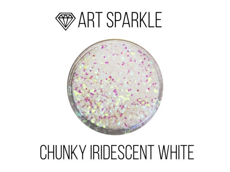 Глиттер крупный Chunky Iridescent White, 50 г, Craftsmen.store