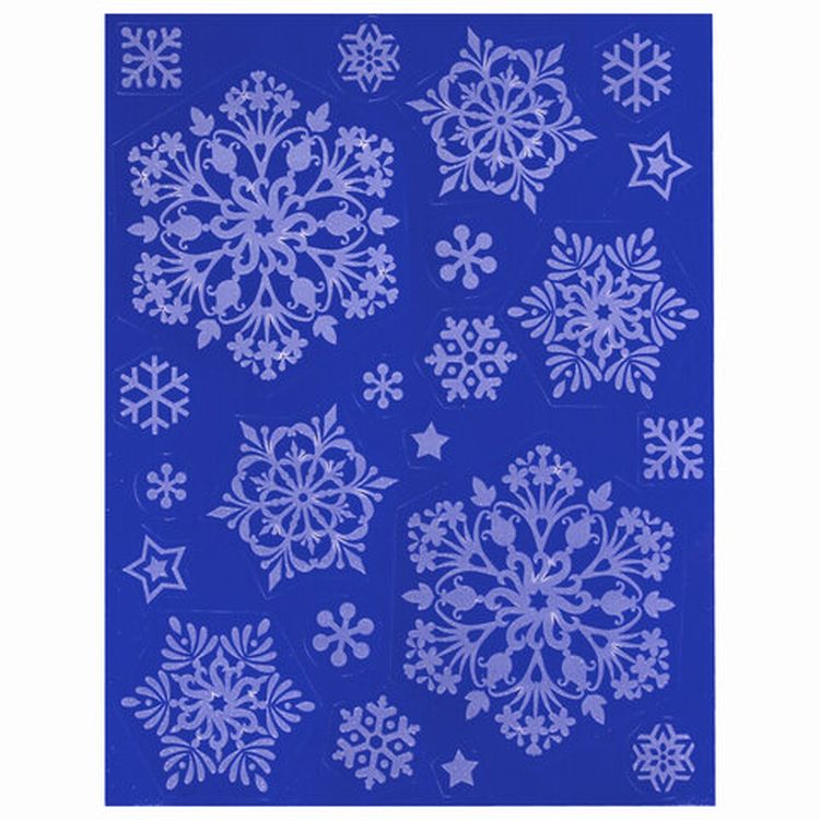 Украшение для окон и стекла «Снежинки светящиеся в темноте 2» — картинка 2