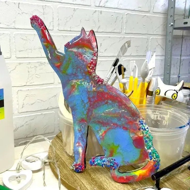 Универсальная эпоксидная смола для рисования AquaGlass GEL 1500 грамм, RU-SMOLA — картинка 7