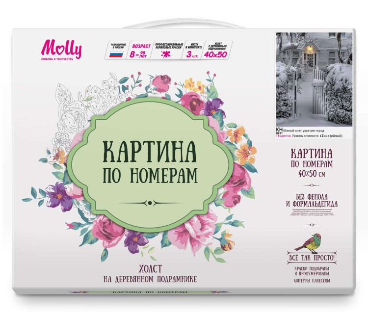 Картина по номерам «Белый снег украсил город» — картинка 2