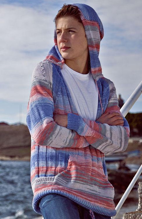 Пряжа ALIZE Cotton Gold Batik Design (4147), зелено-розовый, 5 шт. по 100 г — картинка 2