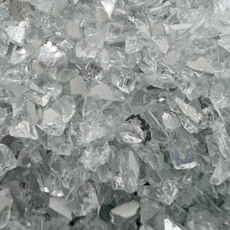 Стеклянная крошка зеркальная односторонняя Mirror, мелкая, 100г — картинка 2