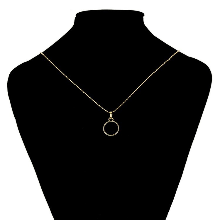 Металлический молд для кулона круг маленький, цвет: золото, 1 шт. — картинка 4