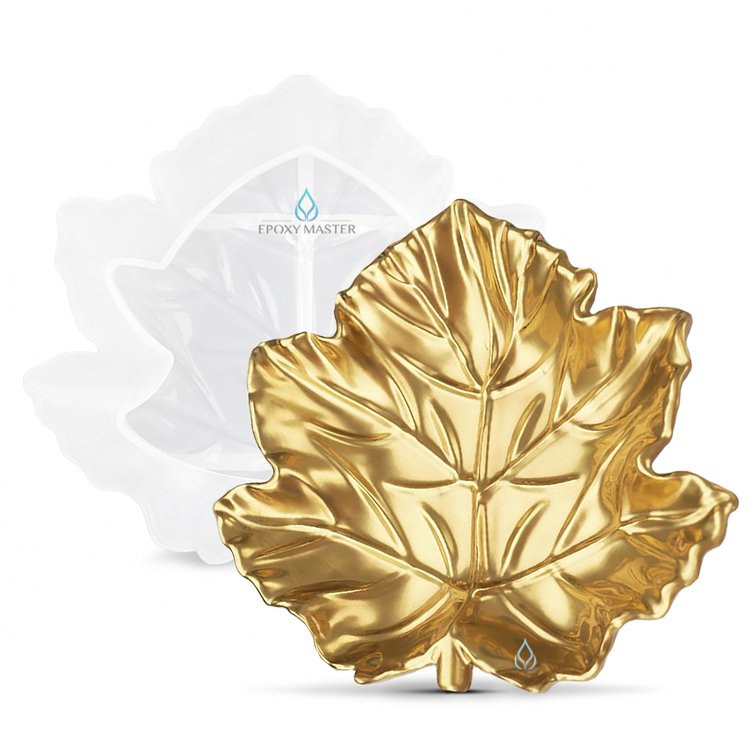 Силиконовый молд Epoxy Master блюдце лист, 15х13 см — картинка 2