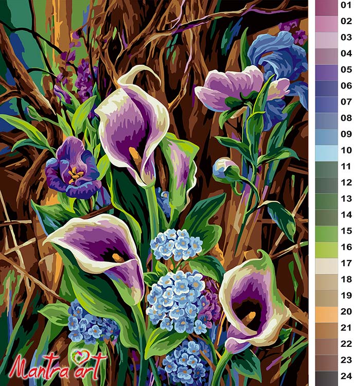 Картина по номерам «Каллы» — картинка 2