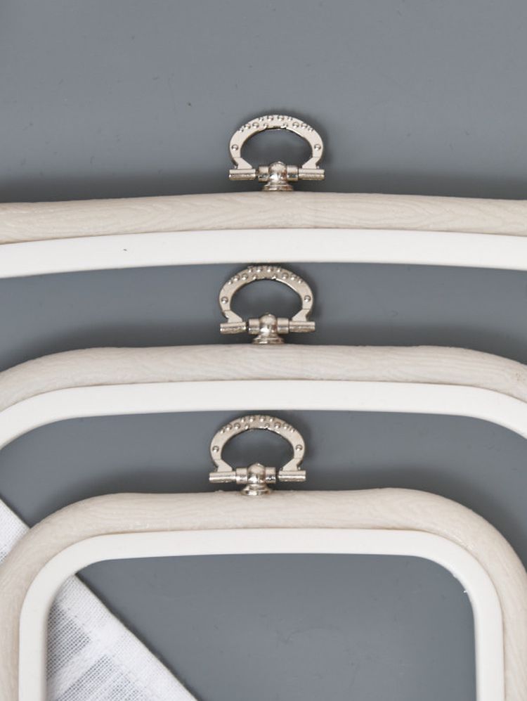 Пяльцы-рамка каучуковые 18х20 см, высота 10 мм, цвет: белый, Nurge — картинка 2