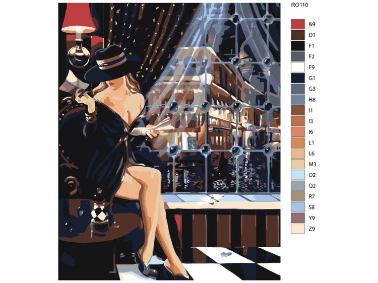 Картина по номерам «Таинственная особа» — картинка 2