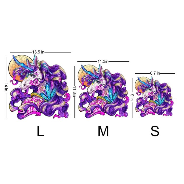 Деревянные пазлы «Волшебный Единорог L», Woodbests — картинка 3
