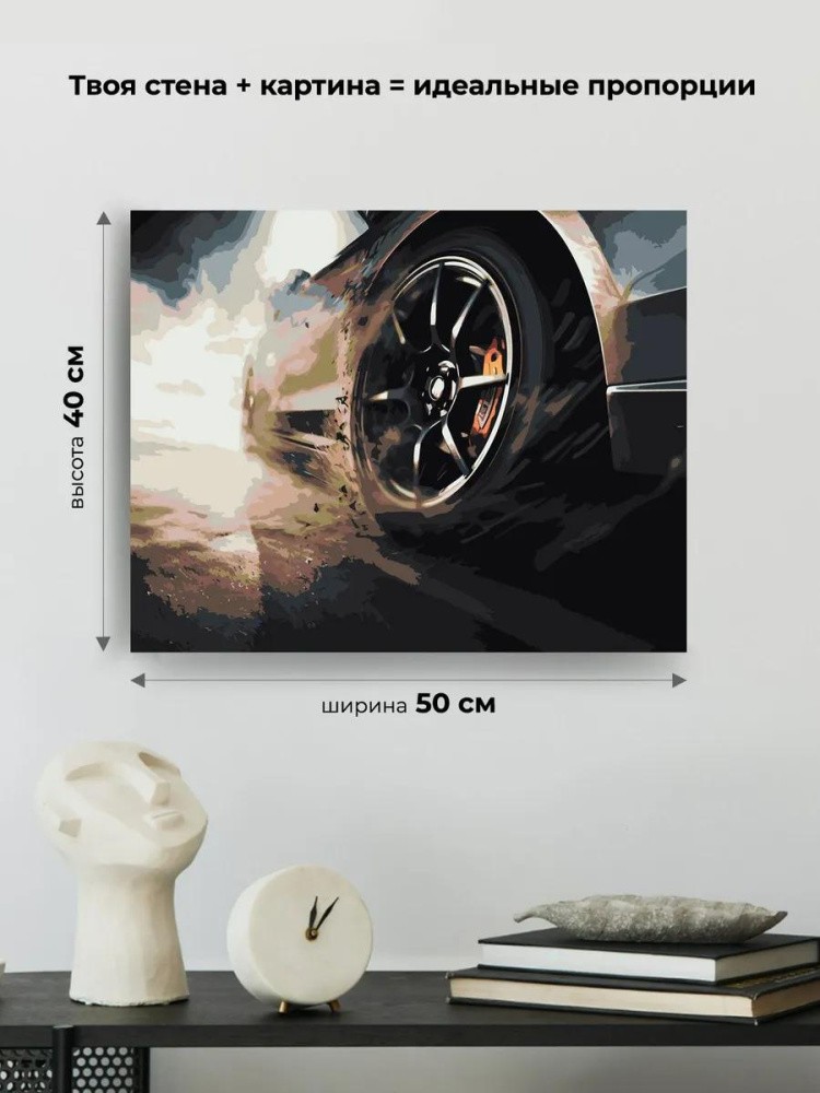 Картина по номерам «Машины: Колесо крупным планом» — картинка 3