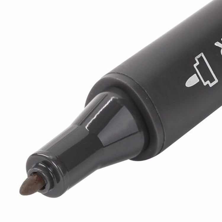 Маркер для скетчинга двусторонний 1 мм - 6 мм BRAUBERG ART CLASSIC, цвет: теплый серый 01 — картинка 4