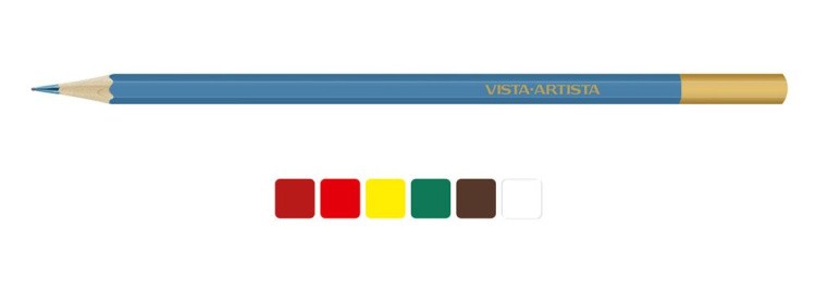 Набор акварельных карандашей Vista-Artista Extra Fine «Ботаника. Шиповник», 6 цветов — картинка 2
