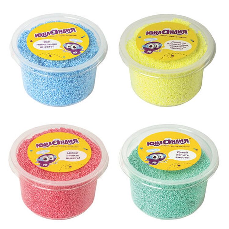 Пластилин шариковый Юнландия «Юнландик в зоопарке со слоном», 4 цвета по 125 мл, незастывающий, 105023 — картинка 3