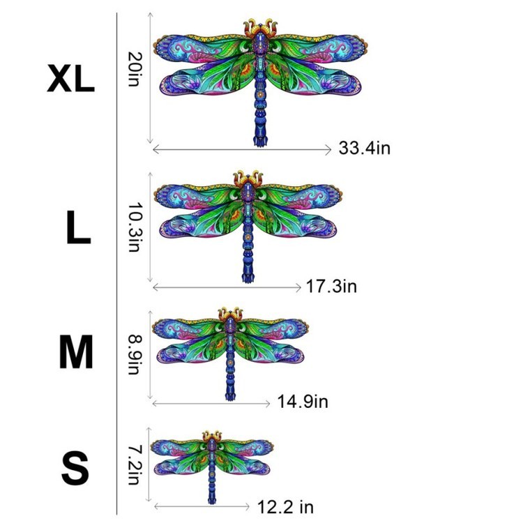 Деревянные пазлы «Стремительная Стрекоза XL», Woodbests — картинка 3