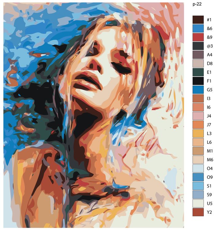 Картина по номерам «Девушка» — картинка 2