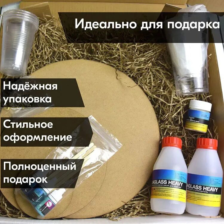 Набор для рисования эпоксидной смолой в технике ResinART Море, RU-SMOLA — картинка 3