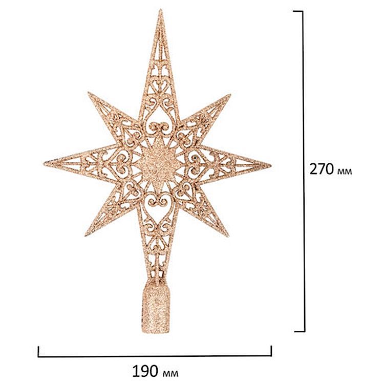 Набор украшений для ели, 43 предмета, цвет золото + перламутр — картинка 18