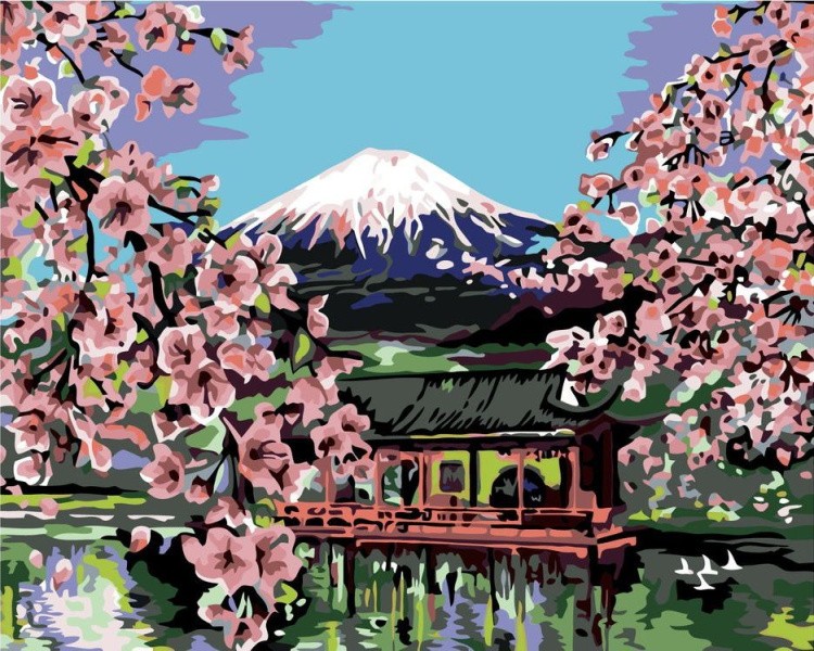 Картина по номерам «Цветущая сакура»