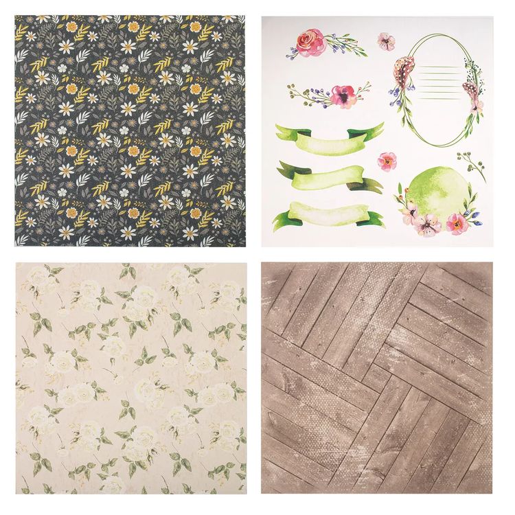 Бумага для скрапбукинга 30х30 см «Рустик», 12 дизайнов — картинка 6