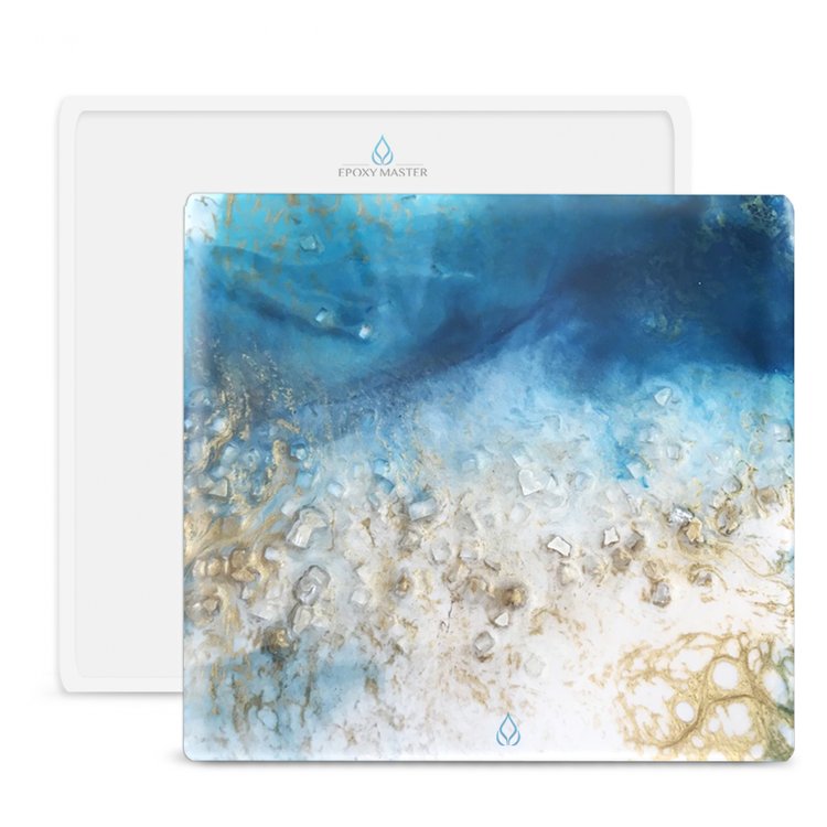 Силиконовый молд Epoxy Master сервировочная доска, 18х18 см — картинка 2