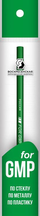 Карандаш для письма по стеклу, металлу, пластику «For GMP», 2М (2B), незаточенные, 25 шт., цвет: зеленый, ВКФ — картинка 2