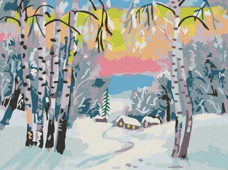 Картина по номерам «Зимний пейзаж»