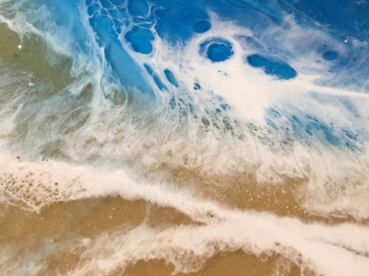 Порошок Resi-WAVE для 3D-эффекта морской пены 40 мл, ResinArt — картинка 6