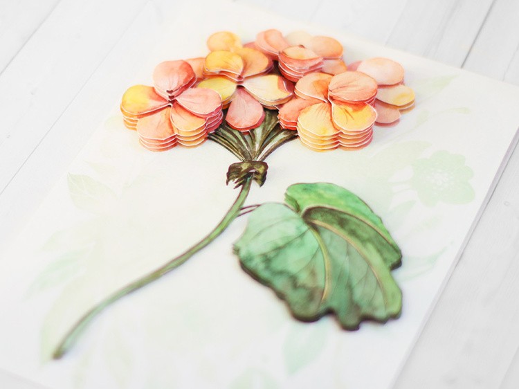 Папертоль «Оранжевая гортензия» — картинка 4