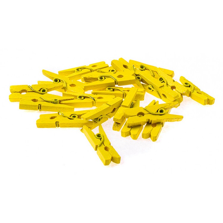 Прищепки декоративные, желтые — картинка 3