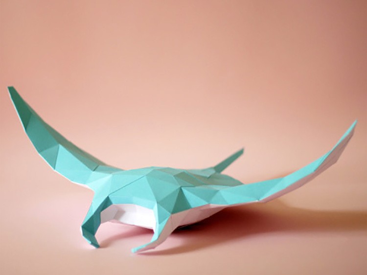 Бумажная модель для склеивания фигура «Скат манта» — картинка 2