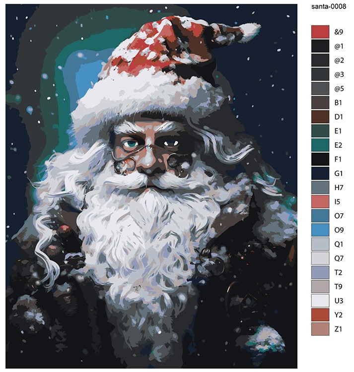 Картина по номерам «Новогодняя: Дед Мороз волшебник» — картинка 2