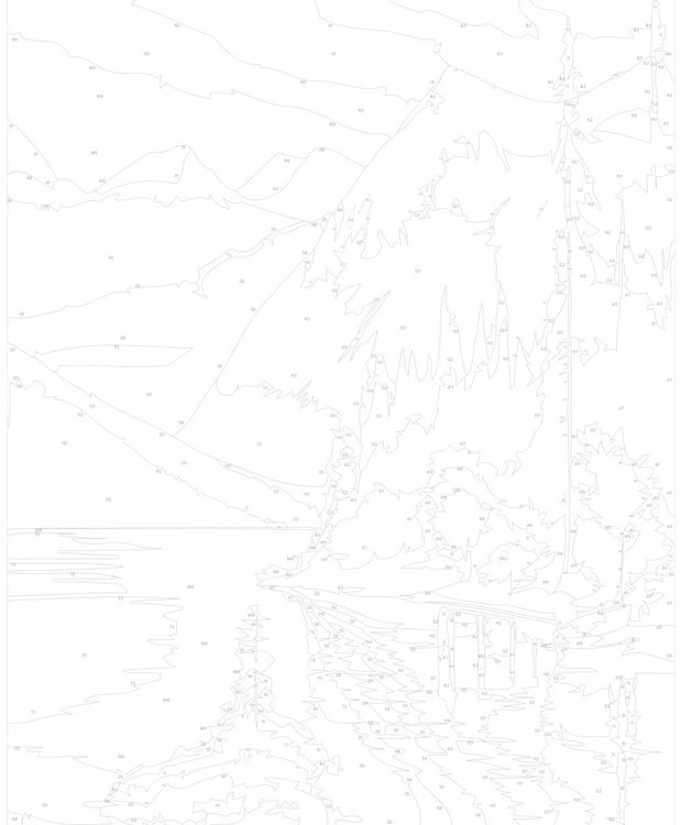 Картина по номерам «Река в горах» — картинка 3