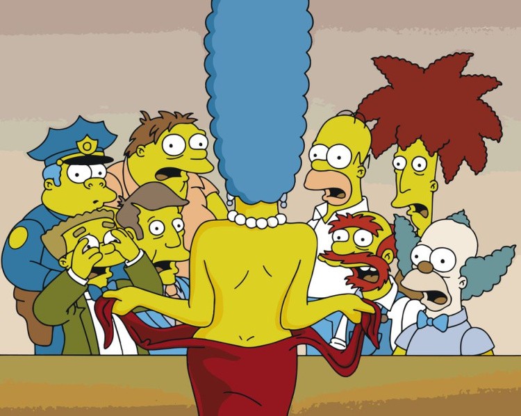Картина по номерам «Simpsons Симпсоны: Мардж в платье»