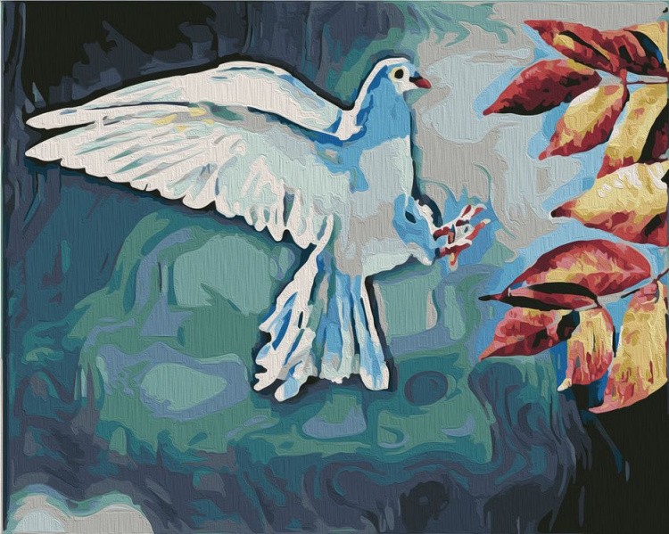 Картина по номерам «Белый голубь»