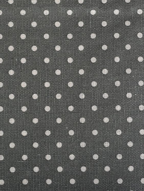 Ткань Лен, 140 г/м², 5 м x 150 см, цвет: серый, принт горошек, TBY — картинка 3