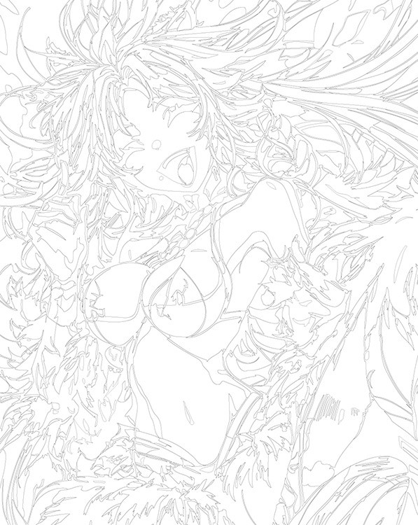 Картина по номерам «Девушка в стиле аниме, розовые волосы» — картинка 3