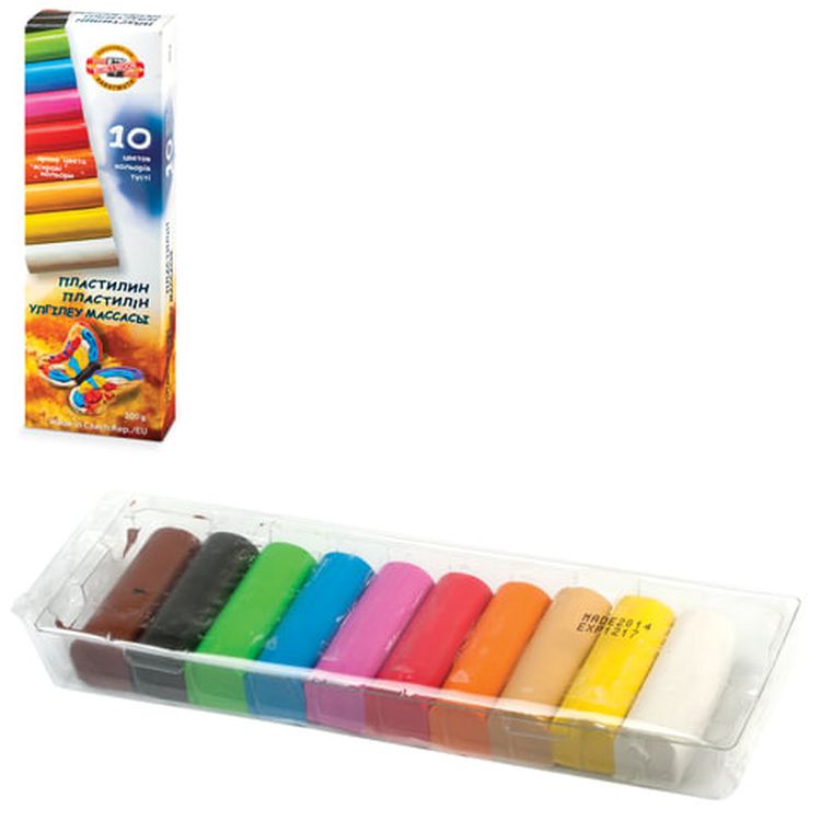 Пластилин классический KOH-I-NOOR «Бабочка», 10 цветов, 200 г — картинка 2