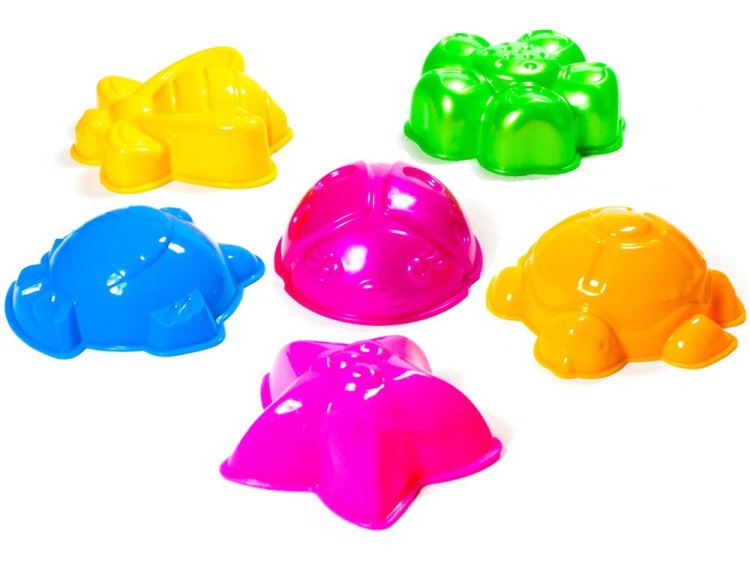 Космический песок 1 кг голубой с песочницей и формочками — Умный песок — картинка 4