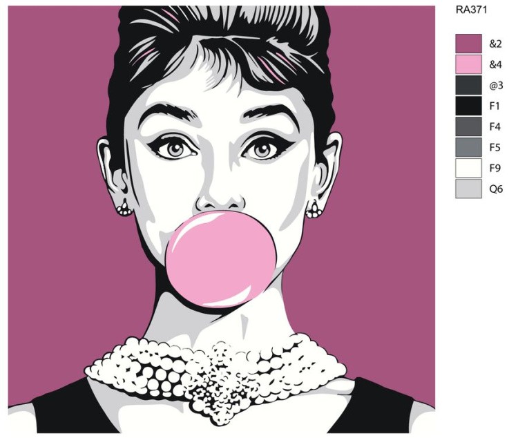 Картина по номерам «Одри Хепберн» — картинка 2