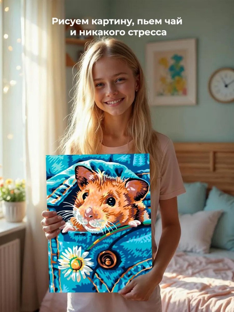 Картина по номерам «Хомячок» — картинка 6