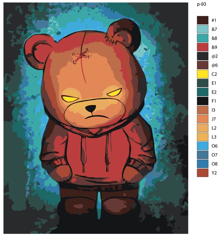 Картина по номерам «Гризли» — картинка 2