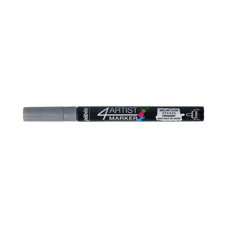 Маркер художественный 4Artist Marker на масляной основе, 2 мм, круглое перо, под серебро, PEBEO