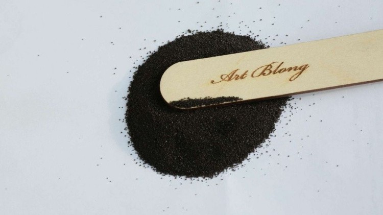 Песок окрашенный черный Art Blong 150 г, (фракция 0,1-0,6 мм) — картинка 2