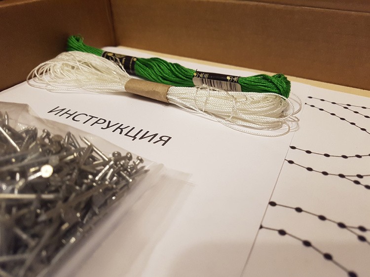 Набор для творчества STRING ART «Шлепанцы бирюзовые» — картинка 5