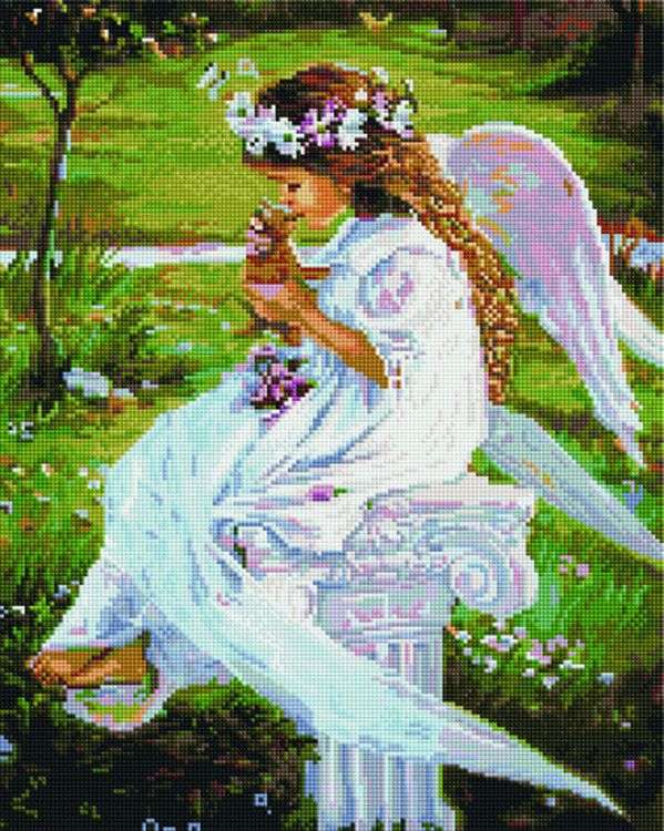 Алмазная вышивка «Ангелочек в саду»