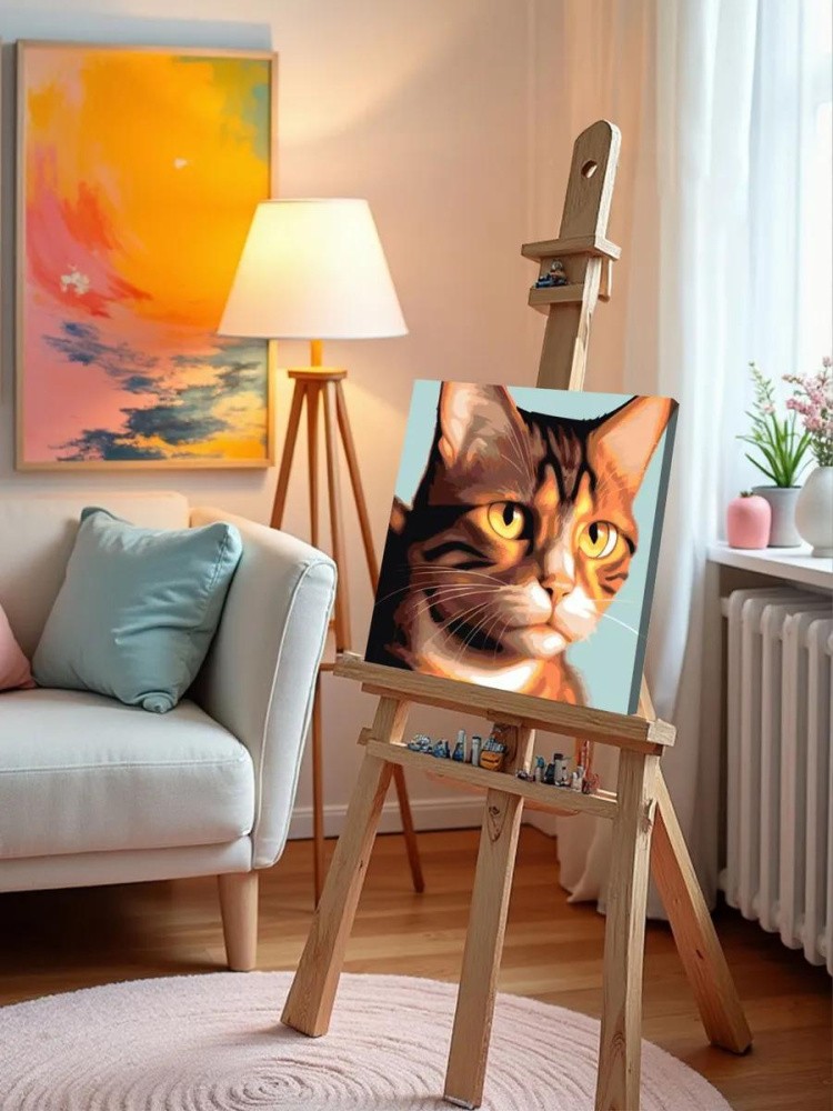 Картина по номерам «Кошачий взгляд» — картинка 9